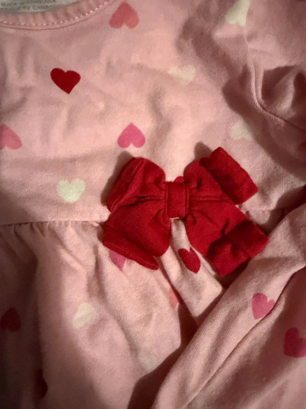 The Children's Place Pink Heart Top with Red Ruffle Leggings - Picture 3 of 7